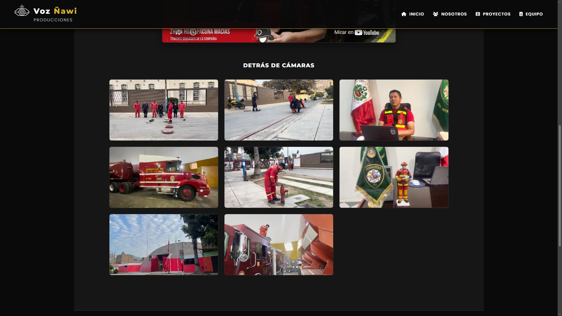 Fotos detras de camara complementario al proyecto